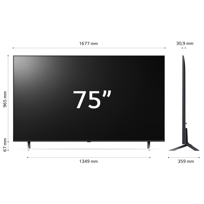 Lg TV QLED 86" 86qned80t6a Blu