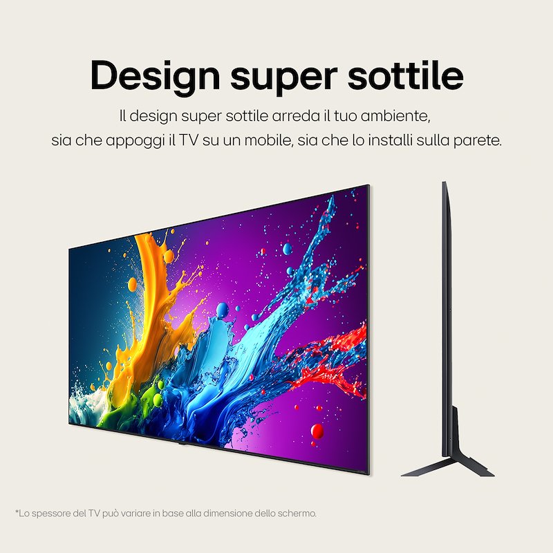 Lg TV QLED 86" 86qned80t6a Blu