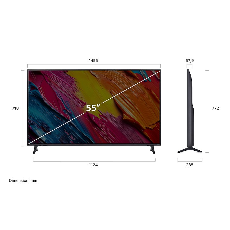 Lg TV MINI LED 55" 55qned70a6A nero