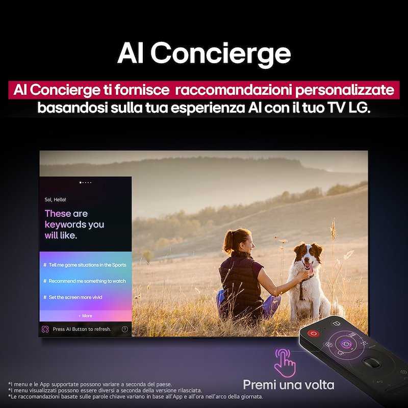 Lg TV QNED 65" AI QNED70 65qned70a6a Charcoal Black