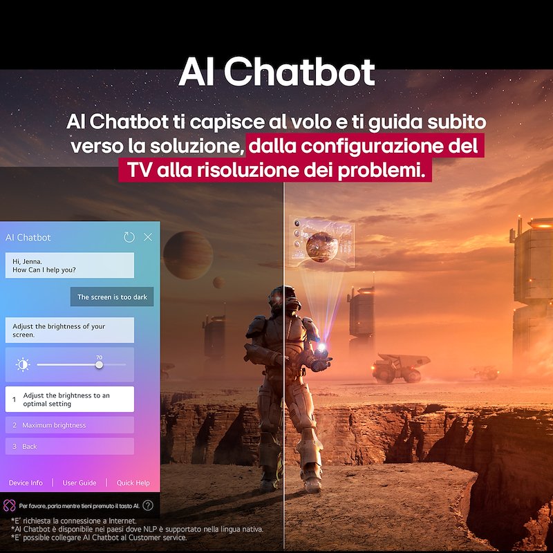 Lg TV QNED 65" AI QNED70 65qned70a6a Charcoal Black