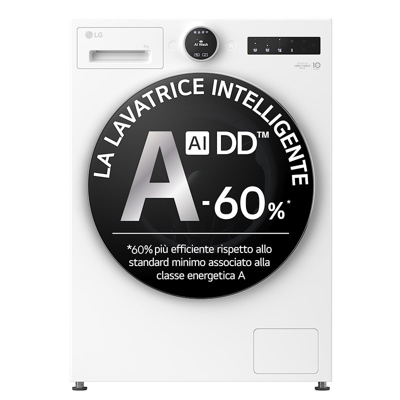 Lg Lavatrici 9KG AI DD F4X9009TWCE Essence White
