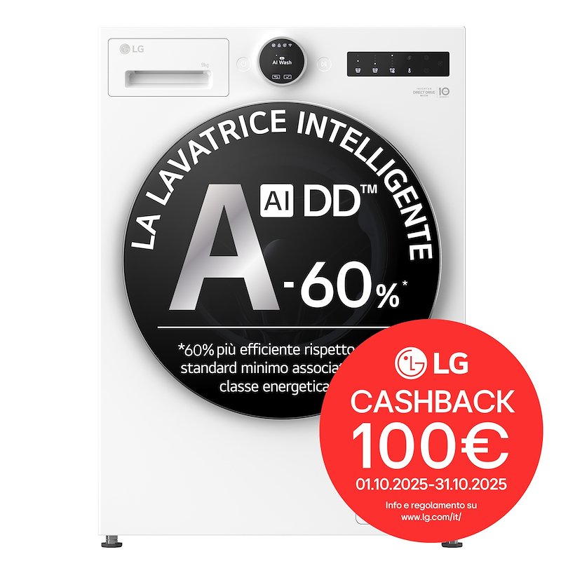 Lg Lavatrici 9KG AI DD F4X9009TWCE Essence White