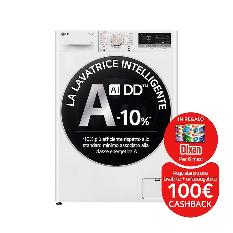 Lg Lavatrice 10kg F4r7010tswg