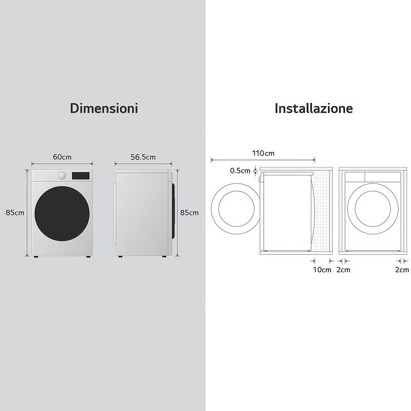 Lg Lavatrice AI 10kg F4r7010tswg