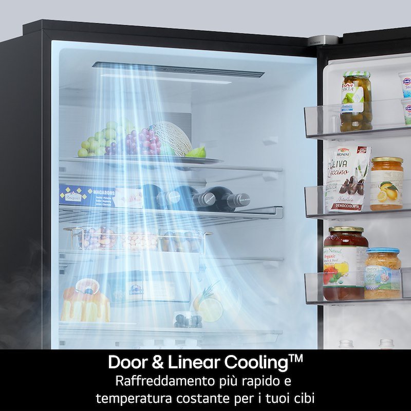 Lg Frigorifero Combinato 465L Gbbw726aev Nero
