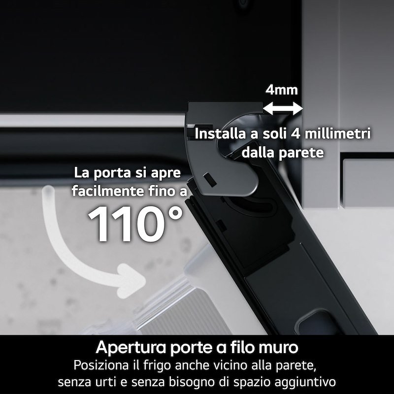 Lg Frigorifero Combinato 465L Gbbw726aev Nero