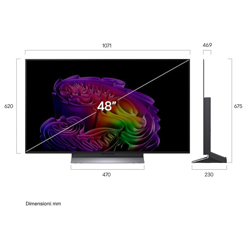 Lg TV OLED 48" EVO AI G6S Oled48g66ls Dark Satin Silver