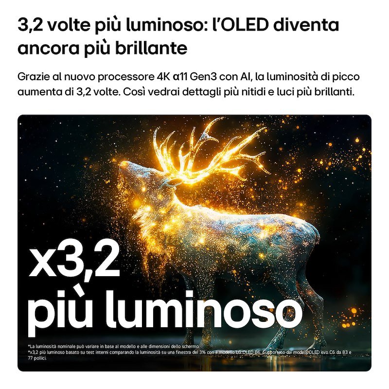 Lg TV OLED 77'' Serie C6 Pro Oled77c66lb.api Charcoal Black