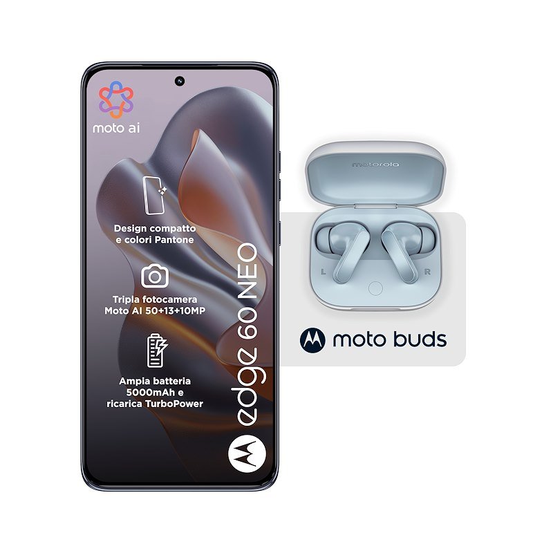Motorola Smartphone Edge 60 Neo 8/256 GB Grisaille + Moto Buds