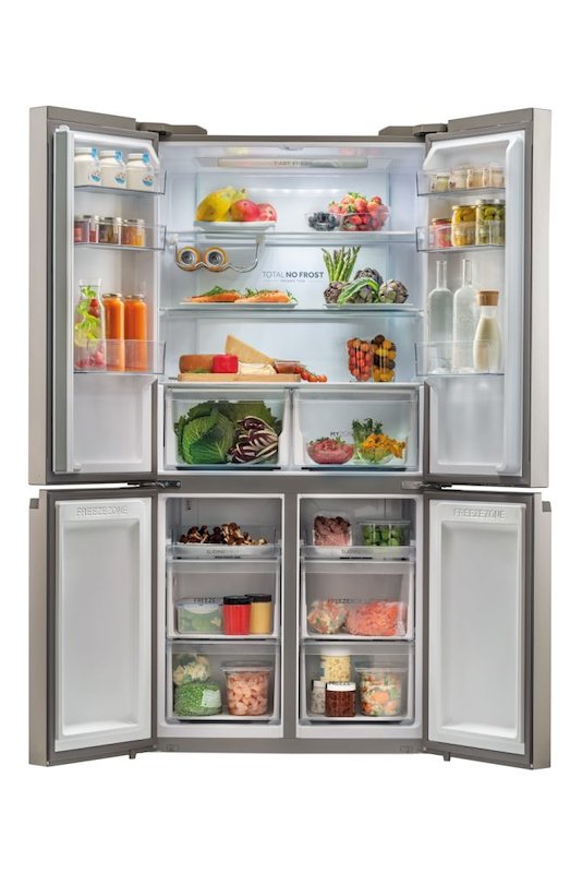 Haier Frigorifero Americano HCR5919ENMP Platino, Acciaio inossidabile