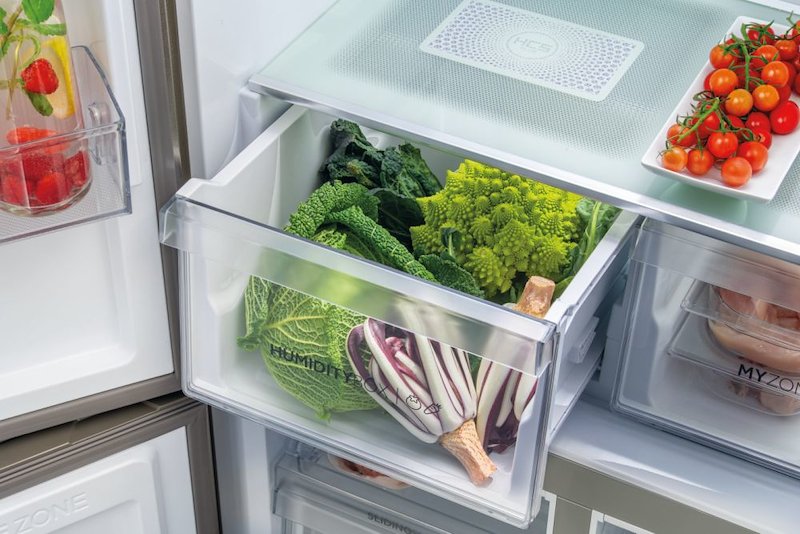 Haier Frigorifero Americano HCR5919ENMP Platino, Acciaio inossidabile