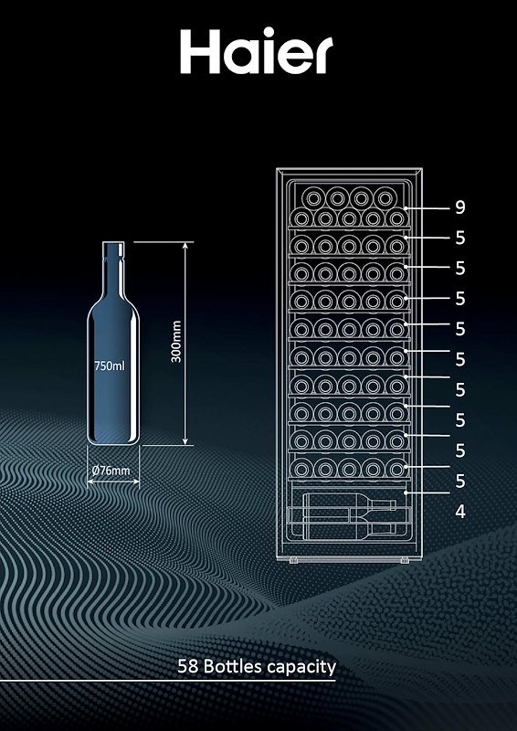 Haier Wine Bank Hws58ggh1 Nero