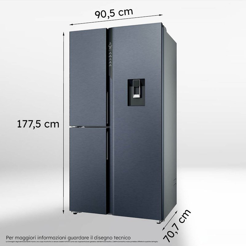 Haier  Frigorifero Americano Hspr79f18ewmb nero