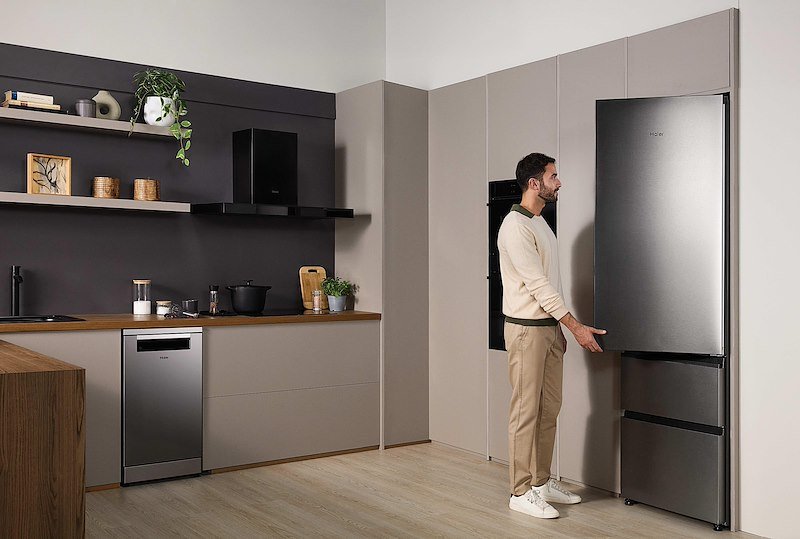 Haier Frigorifero combinato Htr3620cnmg Argento