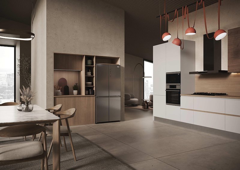 Haier frigorifero side-by-side Hcr3818dnmm Acciaio inox