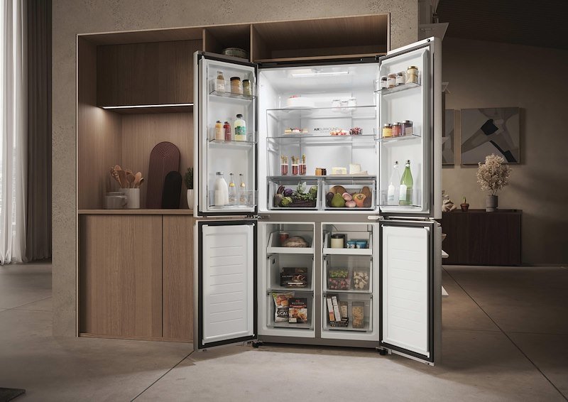 Haier frigorifero side-by-side Hcr3818dnmm Acciaio inox