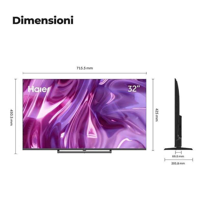 Haier TV QLED 32" H32s80gfx