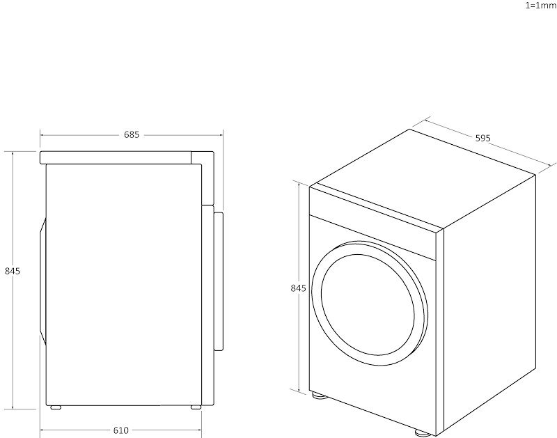Haier Asciugatrice 9kg Hd90-c367lu1-s Bianco Nero