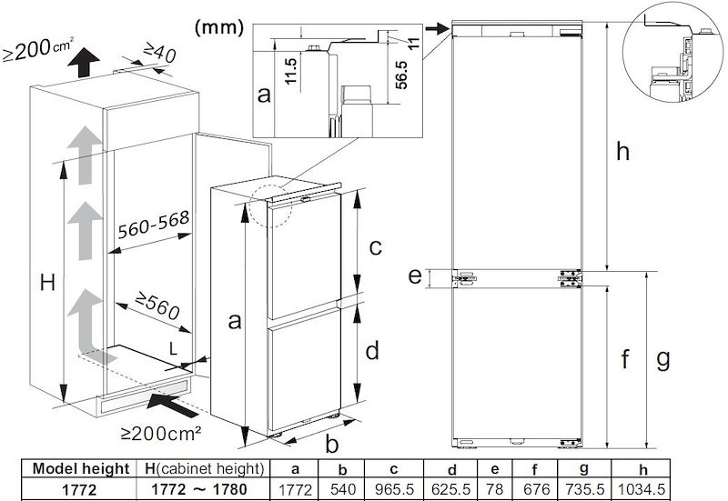 Hisense Frigorifero incasso Hbi54250e Bianco