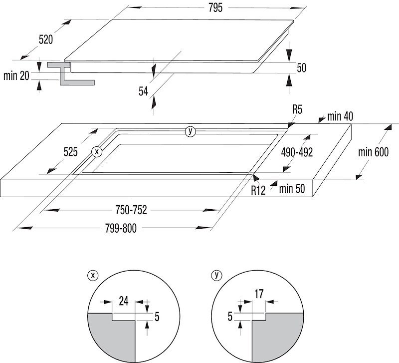 Hisense Piano Cottura a Induzione 80 cm HI8421BSC Nero