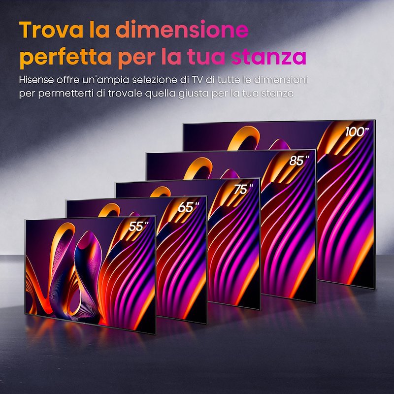 Hisense TV QLED 100" 100e7nq Pro nero
