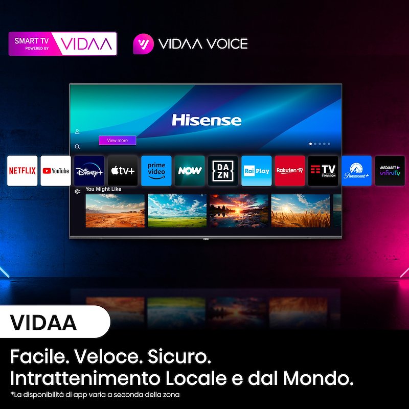 Hisense TV QLED 100" 100e7nq Pro nero