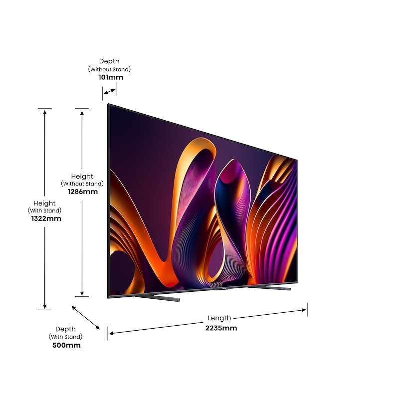 Hisense TV QLED 100" 100e7nq Pro nero