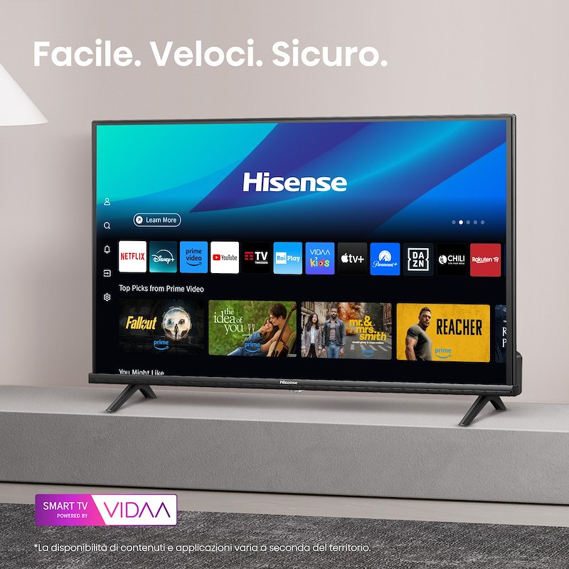 Hisense Tv 40" 40a49q nero