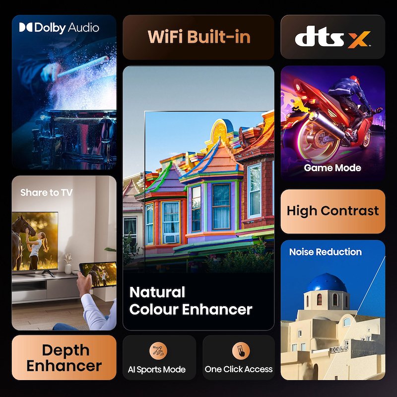 Hisense Tv 40" 40a49q nero