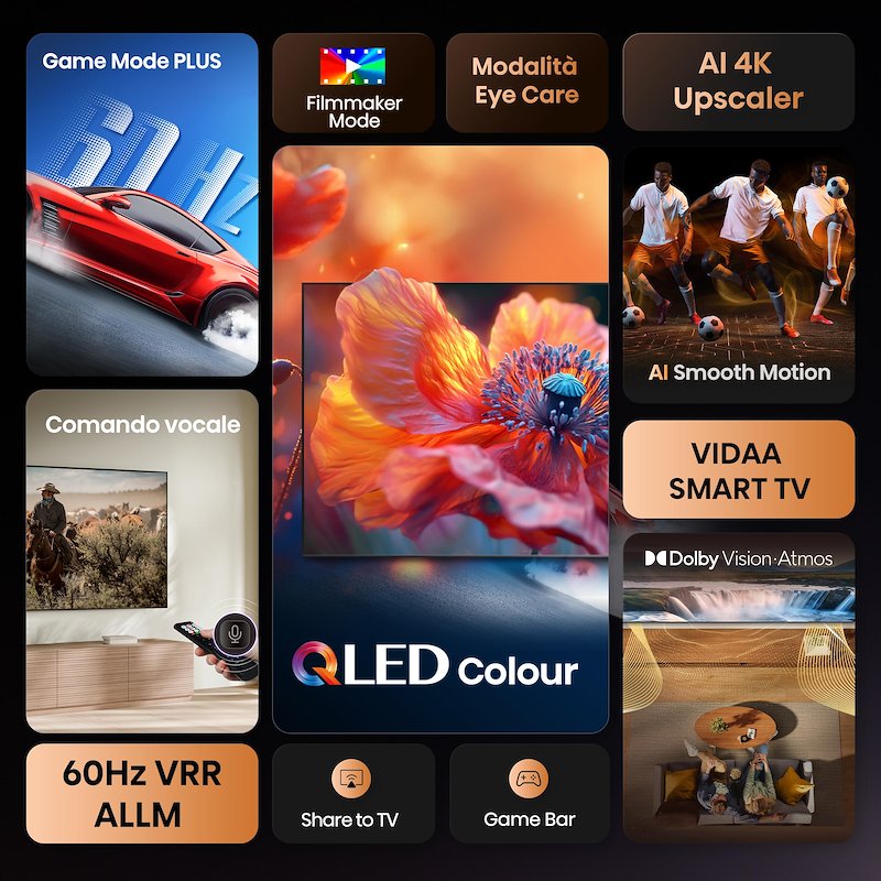 Hisense TV QLED 43" 43a79q nero