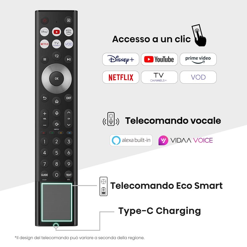 Hisense TV MINI LED 85" 85u8q Metallo - Grigio Carbone