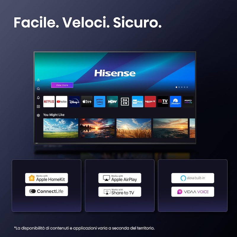 Hisense Tv mini led 100" 100u7q nero
