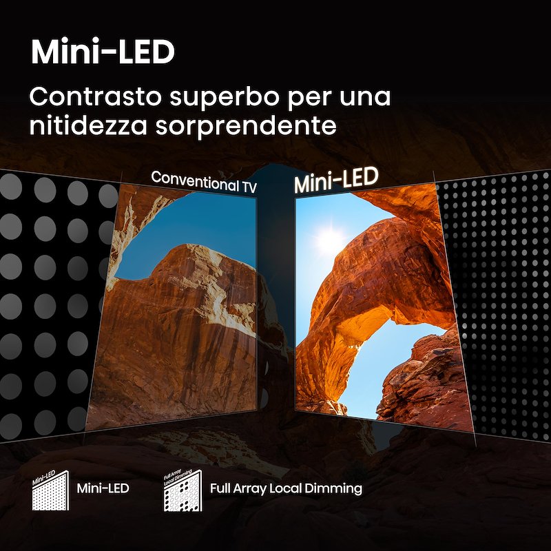 Hisense Tv mini led 100" 100u7q nero