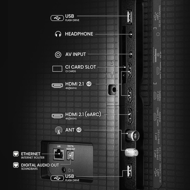 Hisense TV QLED 55" 55a79q nero