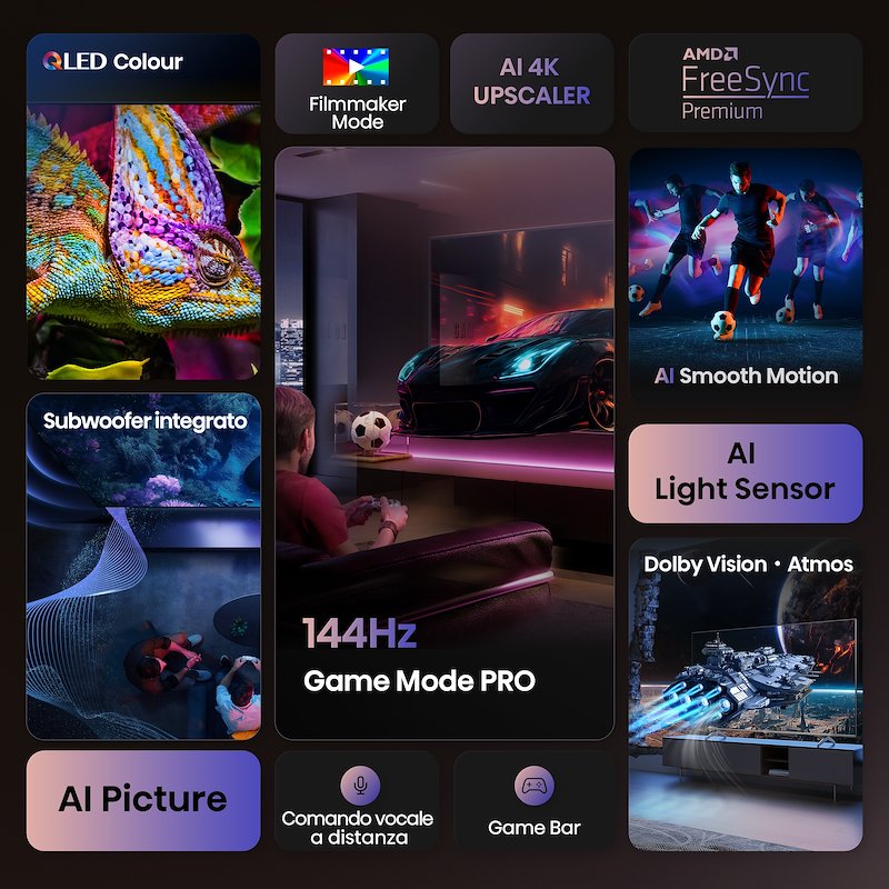 Hisense TV QLED 100" 100e7q Pro NERO