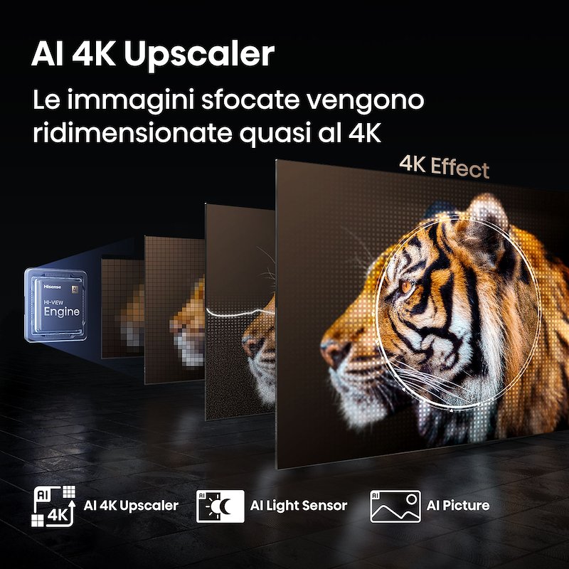 Hisense TV QLED 100" 100e7q Pro NERO