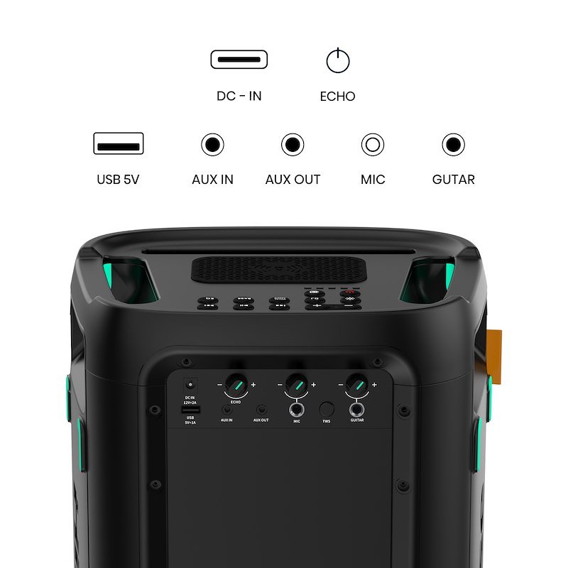 Hisense Speaker Party Storm 1 Audio Nero + 2 Microfoni Wireless