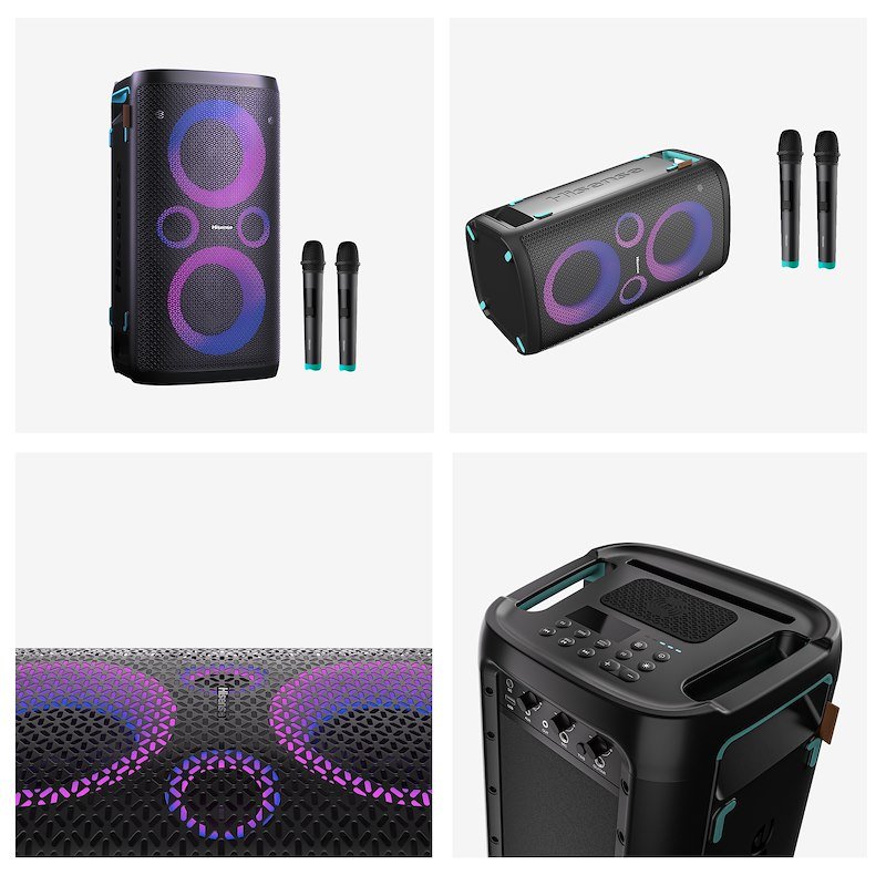 Hisense Speaker Party Storm 1 Audio Nero + 2 Microfoni Wireless