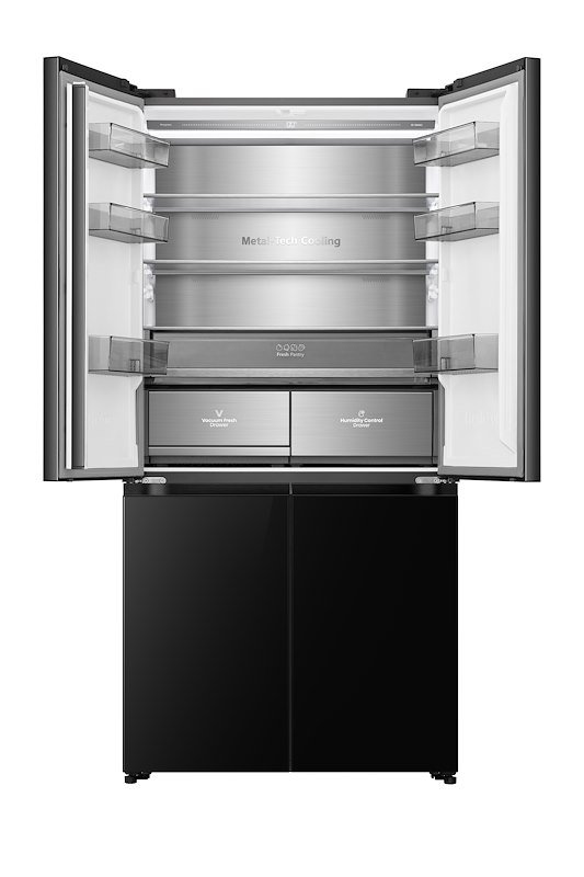 Hisense Frigorifero Quattro Porte Kitchen Fit Rq768n4gbe Nero specchiato