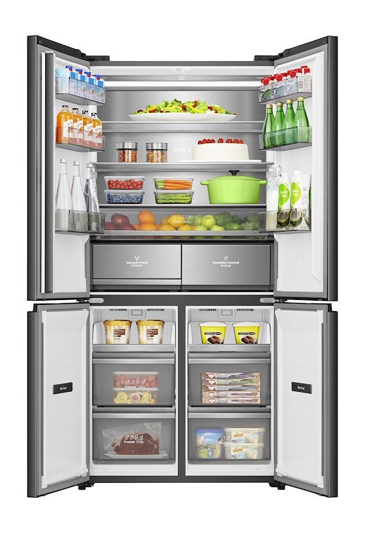 Hisense Frigorifero Quattro Porte Kitchen Fit Rq768n4gbe Nero specchiato