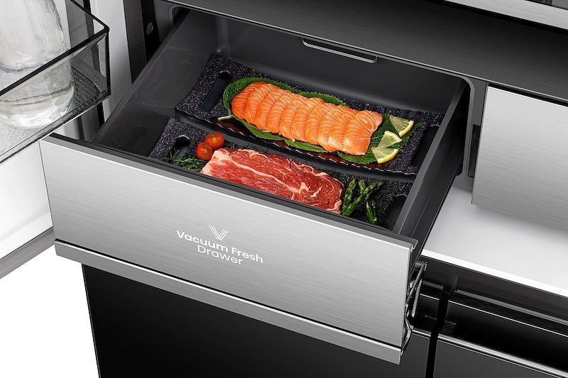 Hisense Frigorifero Quattro Porte Kitchen Fit Rq768n4gbe Nero specchiato