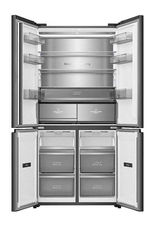 Hisense Frigorifero Quattro Porte Kitchen Fit Rq768n4gbe Nero specchiato