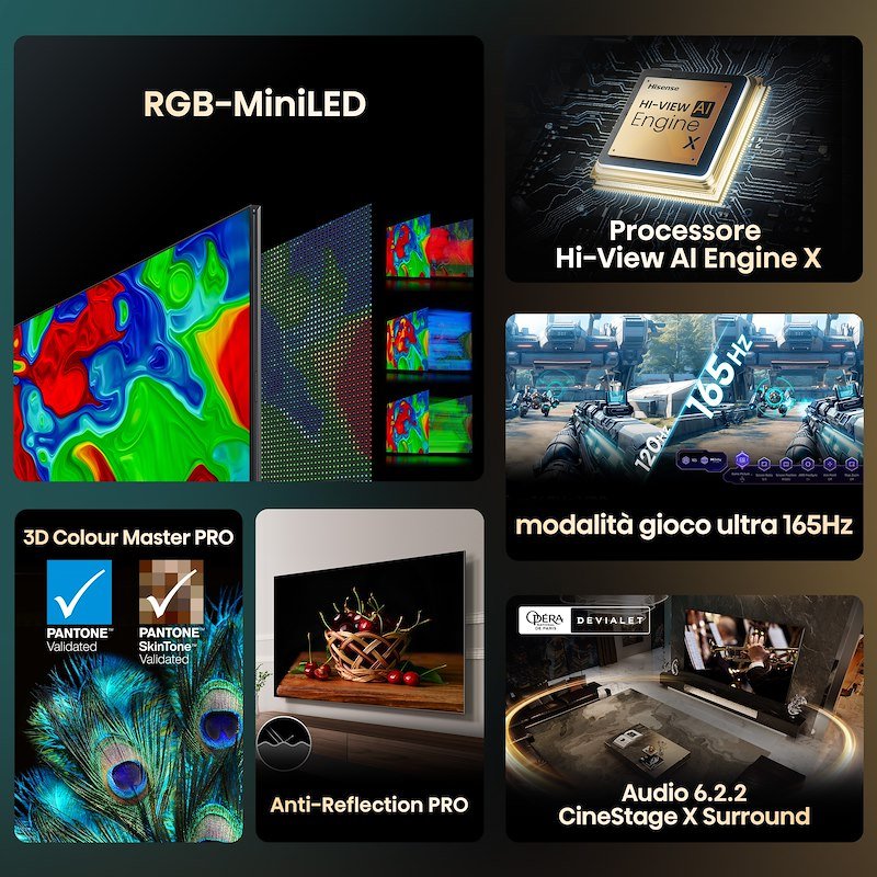 Hisense Tv mini led 116" 116uxq Metallo