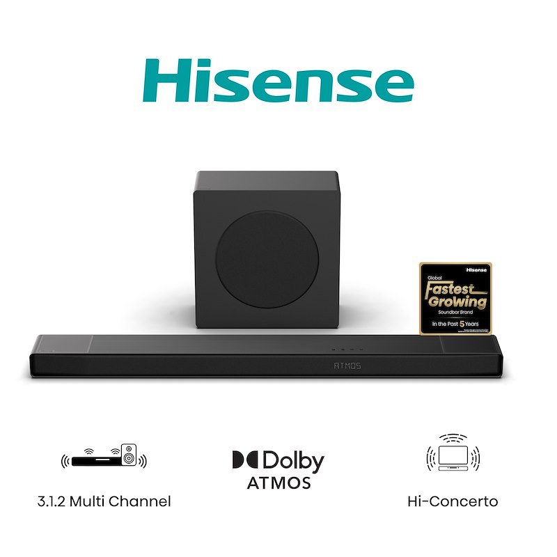 Hisense soundbar 3.1.2 Ax3120q nero