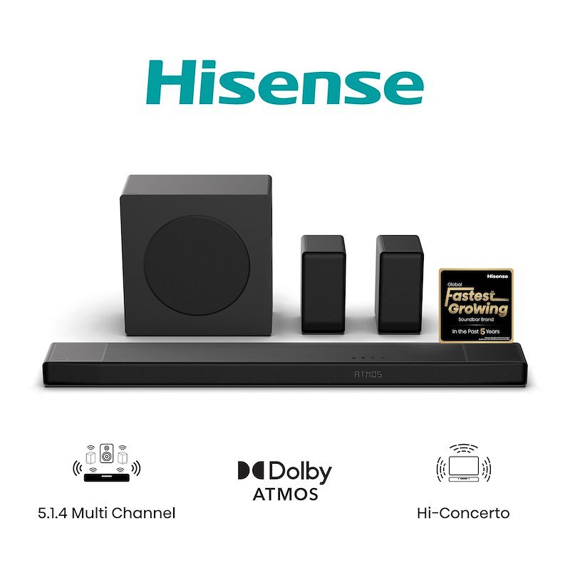 Hisense Soundbar 600W + Subwoofer 280W AX5140Q