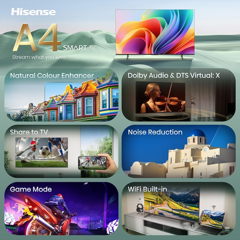 Hisense Smart TV LED 32" HD Ready 32A49S
