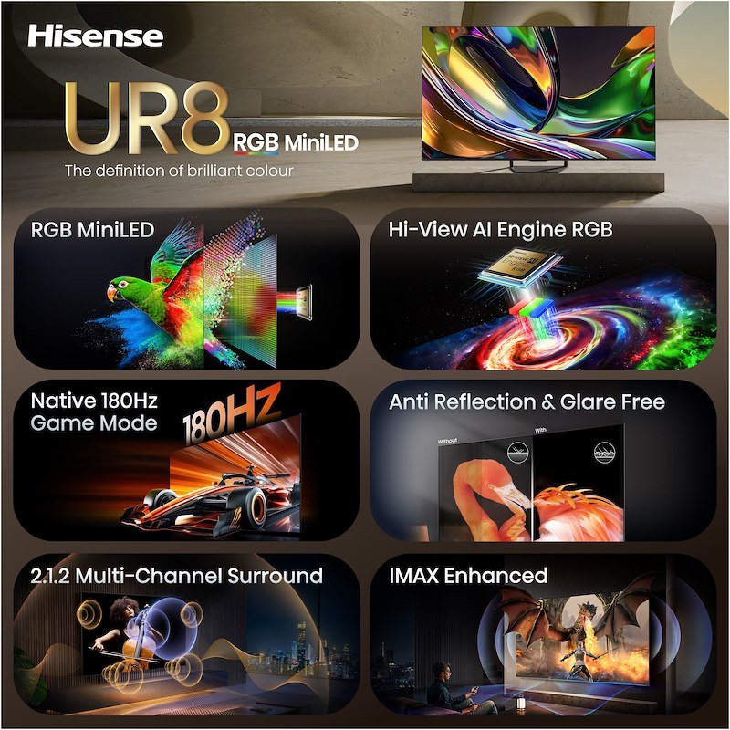 Hisense Smart TV RGB MiniLED 55" 55er8s