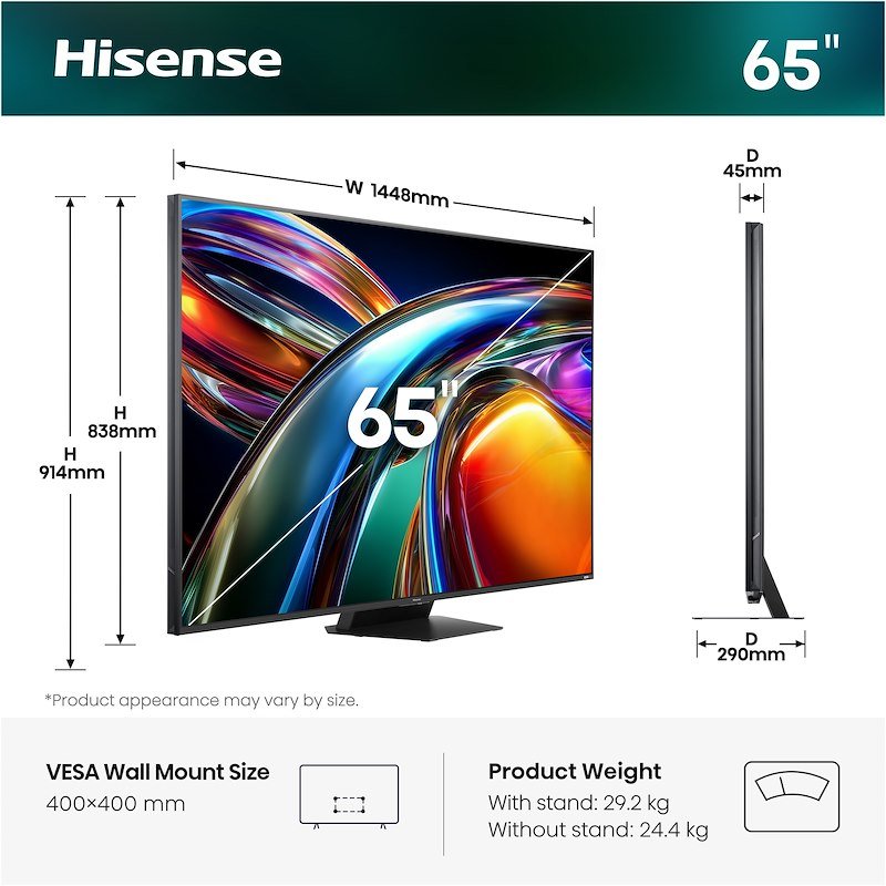 Hisense 	Hisense Smart TV RGB MiniLED  65"  65ur9s