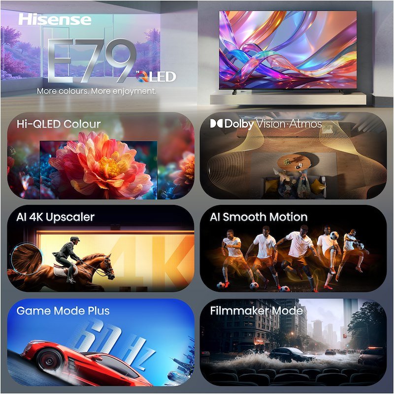 Hisense Smart TV QLED 75" 4K 75E79S nero